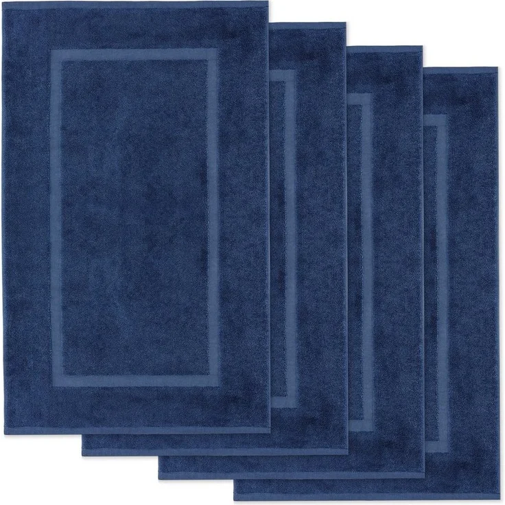 Lavea Badematte 4er Set Badeteppiche Elena Frottee 50x80 cm Badvorleger, 100% Baumwolle, 500 g/m² Frottier, weich & saugstark, pflegeleicht – Bild 5