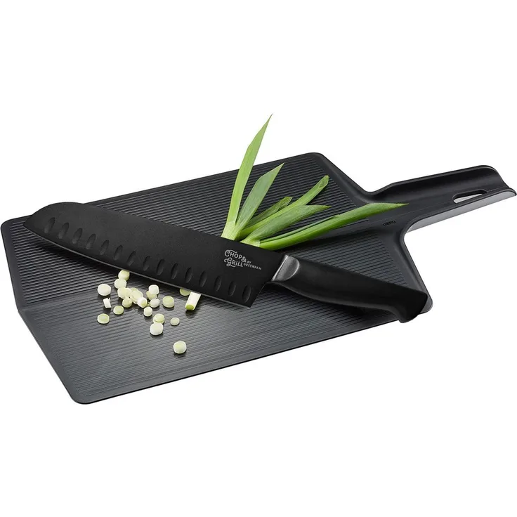 GEFU Set Falt-Schneidebrett LAVOS mit Santoku Messer by Greenpan