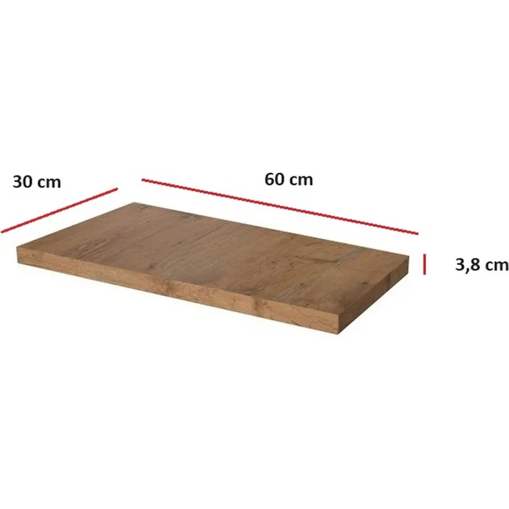 Arbeitsplatte 30 cm 38 mm Küchenzeile Küchenblock Eiche Lancelot Küche Vigo