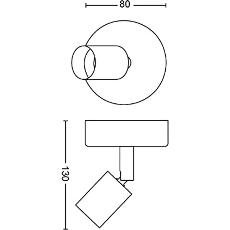 Philips Aufbauspot Strahler Oberflächenbeleuchtung GU10 1 Glühbirne(n) 220-240 V Schwarz – Bild 3