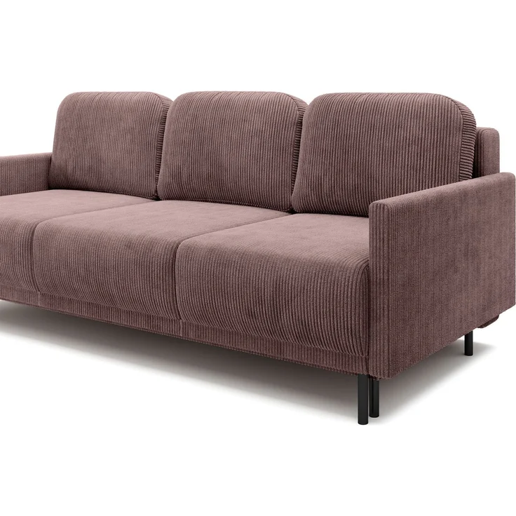 Selsey 'Hamiel' 3-Sitzer Sofa mit Schlaffunktion und Bettkasten, Cord, Lila – Bild 10
