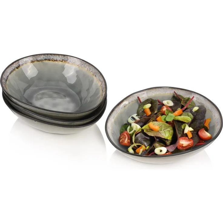 SÄNGER Salatschalen Set Capri Grau 4 teilig