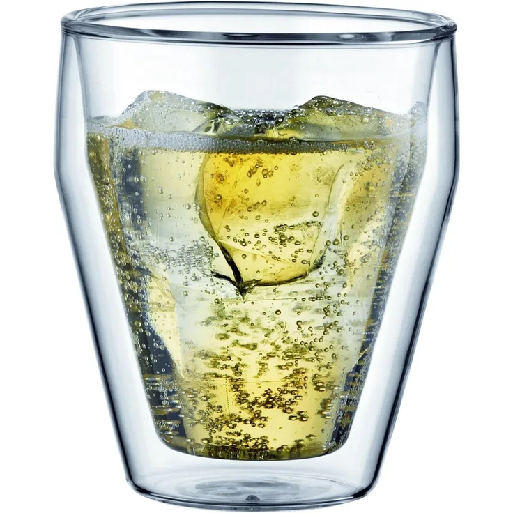 Bodum Titlis Glas Doppelwandig 0,25 L Stapelbar 2er Set