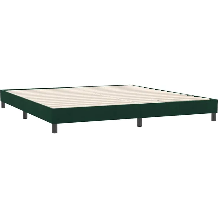 Doppelbett, Bettgestell Modernen ohne Matratze Dunkelgrün 180x220 cm Samt d2396e