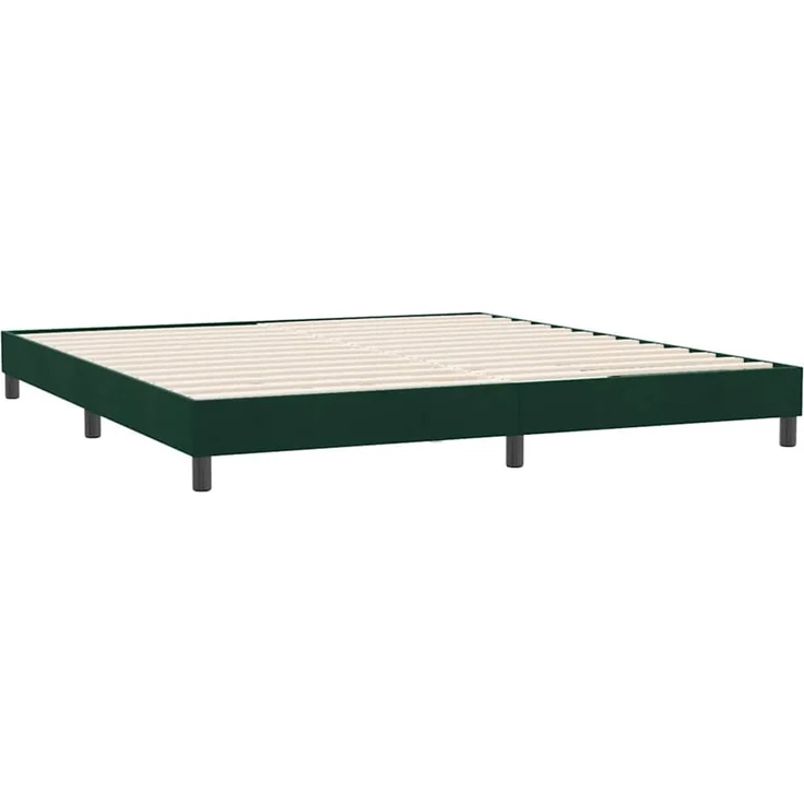 Doppelbett, Bettgestell Modernen ohne Matratze Dunkelgrün 180x220 cm Samt d2396e – Bild 1