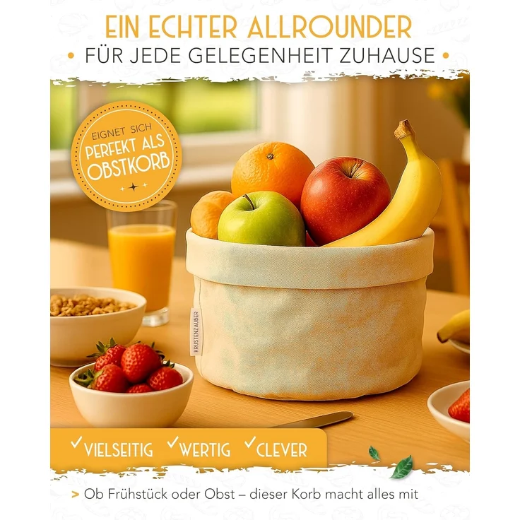 Krustenzauber Brotkasten Moderner Brotkorb & Brotkasten zur Brotaufbewahrung für frisches Brot – Bild 6