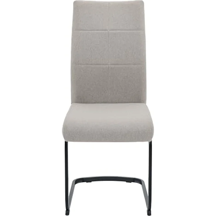 Hela Tische, 2er Set Schwingstuhl Esszimmerstuhl Turin, Webstoff Schlamm, Steppung, Oeko-TEX, Metallgestell Vierkantrohr Schwarz, belastbar 120kg – Bild 3