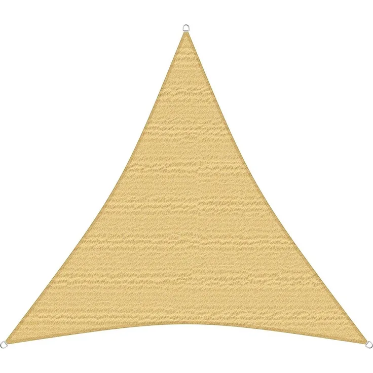 sunprotect 12013 Professional Sonnensegel, 5,5 x 5,5 x 5,5 m, Dreieck, wind- & wasserdurchlässig, beige