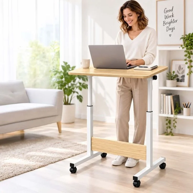 Relaxdays Laptoptisch höhenverstellbar mit Rollen – Bild 5