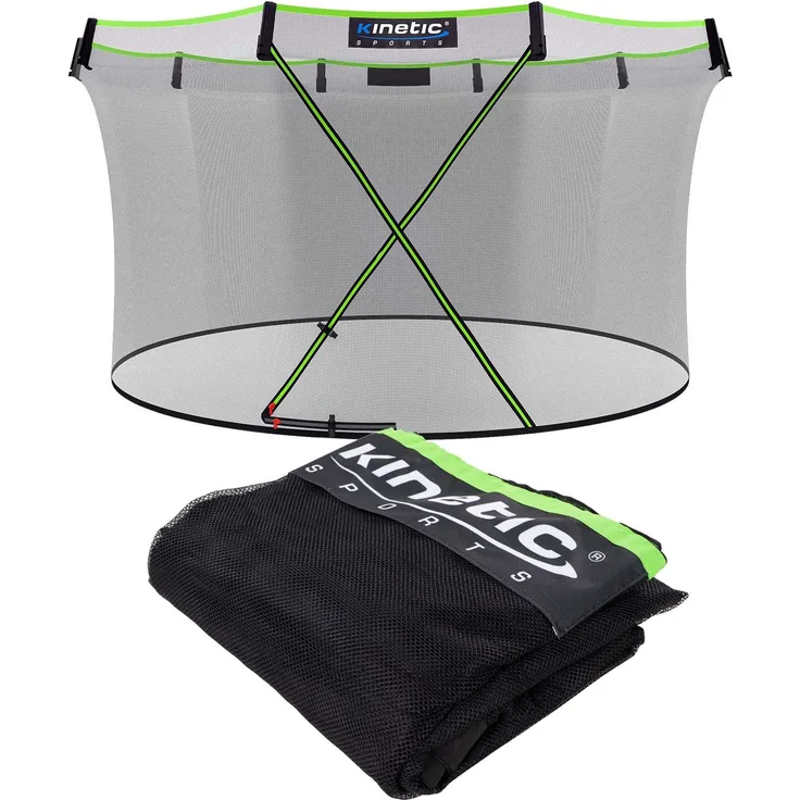 KINETIC SPORTS Trampolin Sicherheitsnetz für ULTIMATE PRO Gartentrampoline - Mit Reißverschluss und Sicherheitsclips, UV beständig, Ersatznetz Fangnetz Schutznetz, für Ø 366 cm Trampolin