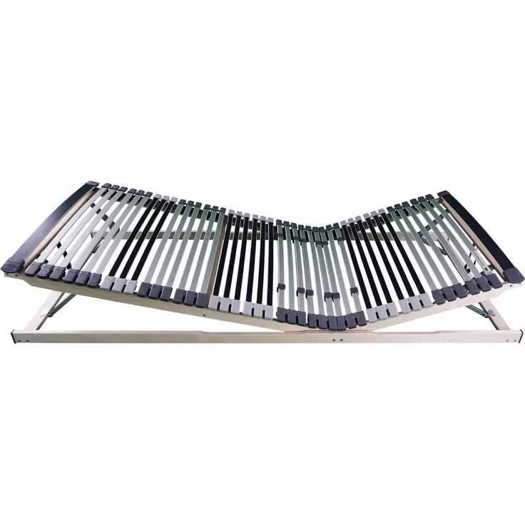 AM Qualitätsmatratzen | Ergonomischer 7-Zonen Lattenrost 100x200 cm, Kopf- & Fußteil verstellbar, gebrauchsfertig geliefert