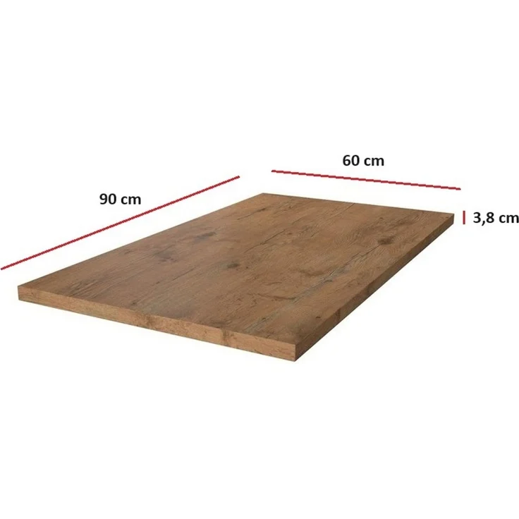 Arbeitsplatte 90 cm 38 mm Küchenzeile Küchenblock Eiche Lancelot Küche Vigo – Bild 1