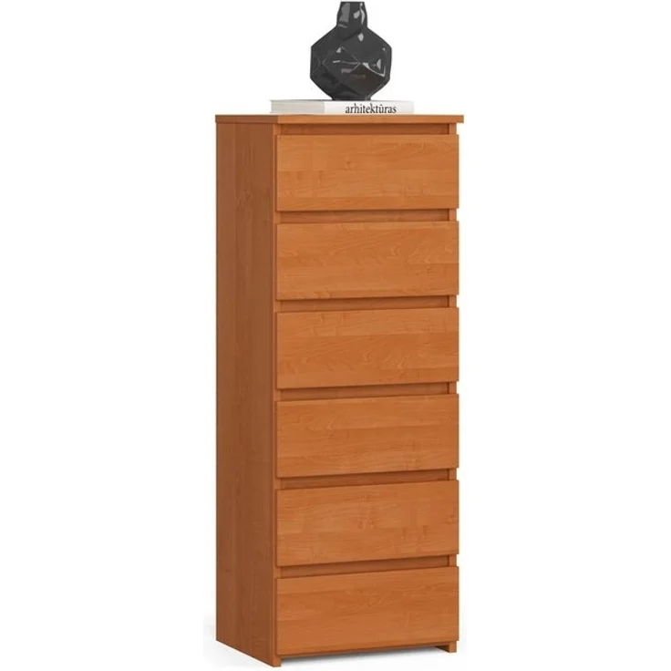 Home Collective Kommode 40 cm breit Holz Highboard Sideboard für Flur Schlafzimmer Wohnzimmer (Mehrzweckschrank Schrank schmal Kommode Schlafzimmer mit Schubladen), Kinderzimmer Organizer, 109 cm hoch mit 6 Schubladen Braun – Bild 4