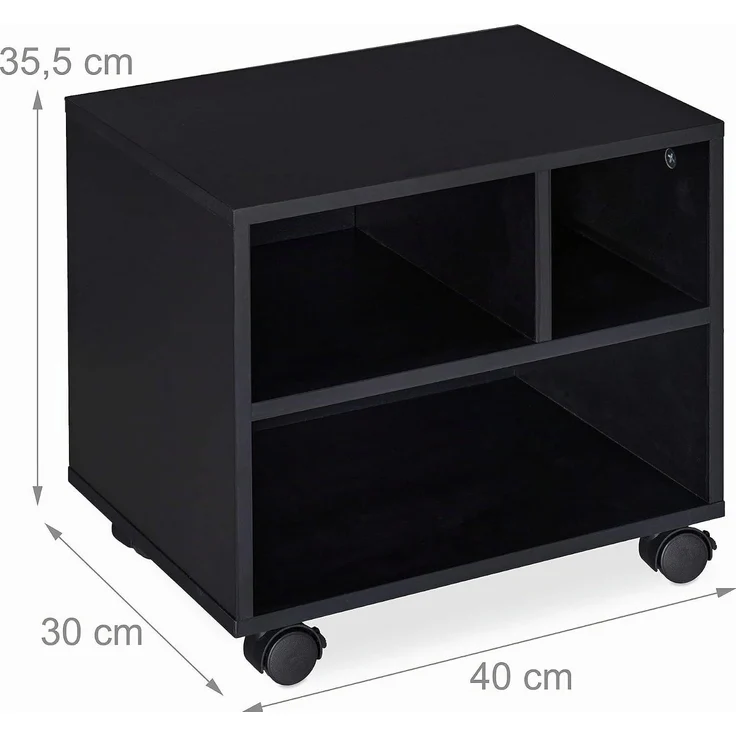 Relaxdays Rollcontainer mit 3 offenen Fächern – Bild 3