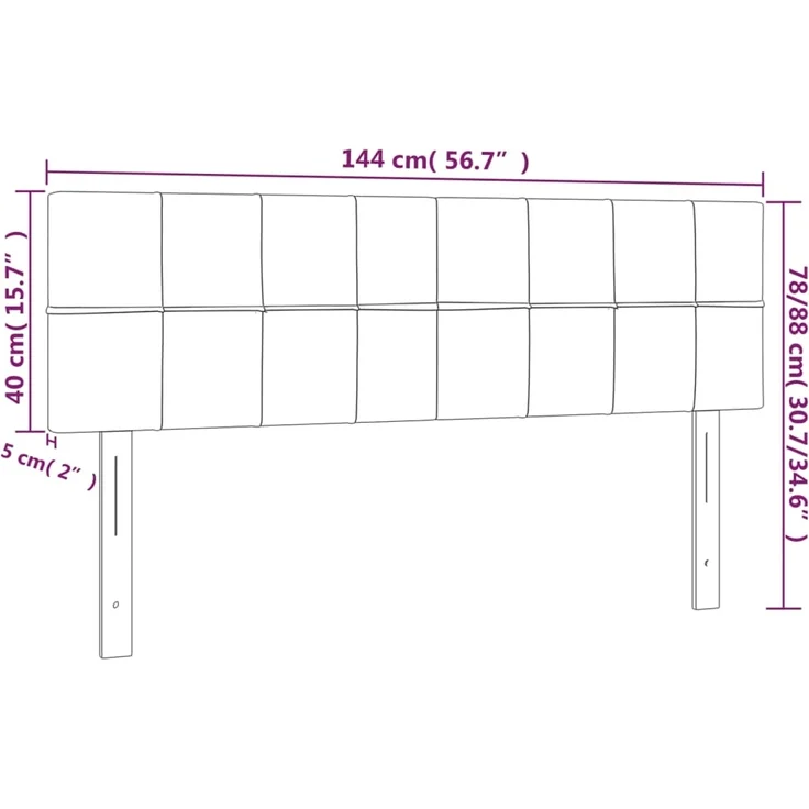 vidaXL Kopfteile 2 Stk. Creme 72 x 5 x 78/88 cm Stoff 346051 – Bild 8