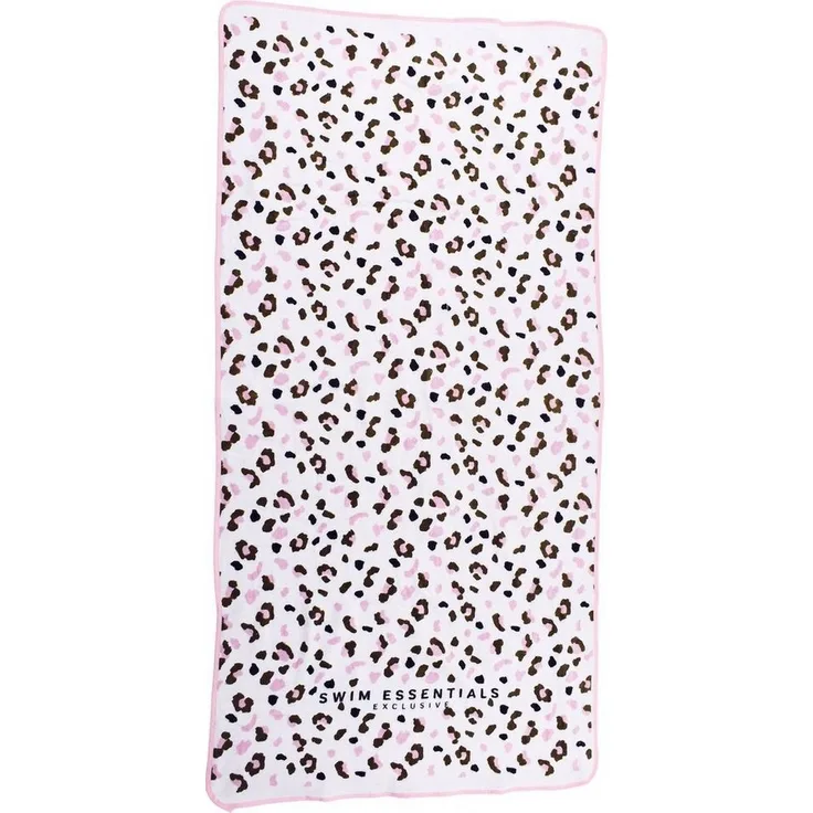 Swim Essentials Strandtücher Swim Essentials Strandlaken Strandtuch weiß Leoparden Muster 135x65