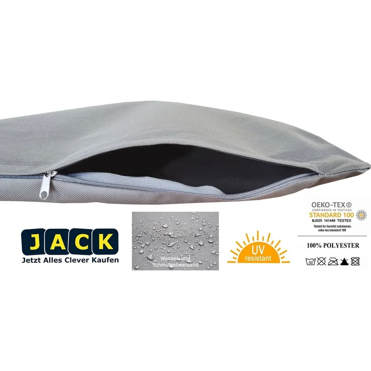 JACK Kissenbezüge JACK 2er Set 30x50cm Outdoor Hülle Wasserfest, (2 Stück), robust und strapazierfähig, Wasserabweisend, für Innen & Außen – Bild 2