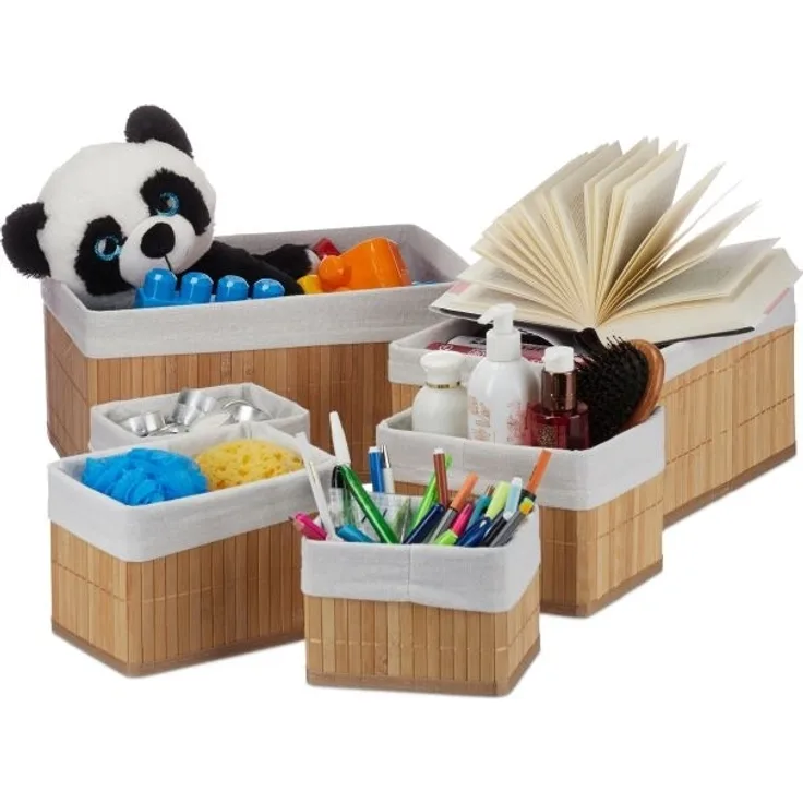 Aufbewahrungskorb Bambus 6er Set