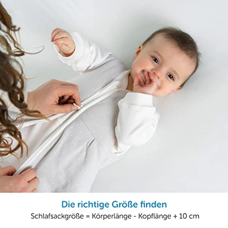LaLoona 2-tlg. Schlafsack-Set Dots, Light Taupe, Größe 62/68, für ganzjährige Nutzung mit Innenschlafsack und gefüttertem Außenschlafsack, Oeko-Tex zertifiziert – Bild 7