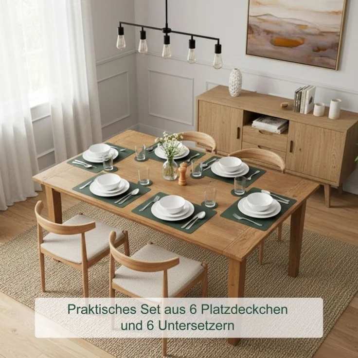 Platzdeckchen mit Untersetzern 6er Set 10053317_8805 – Bild 2
