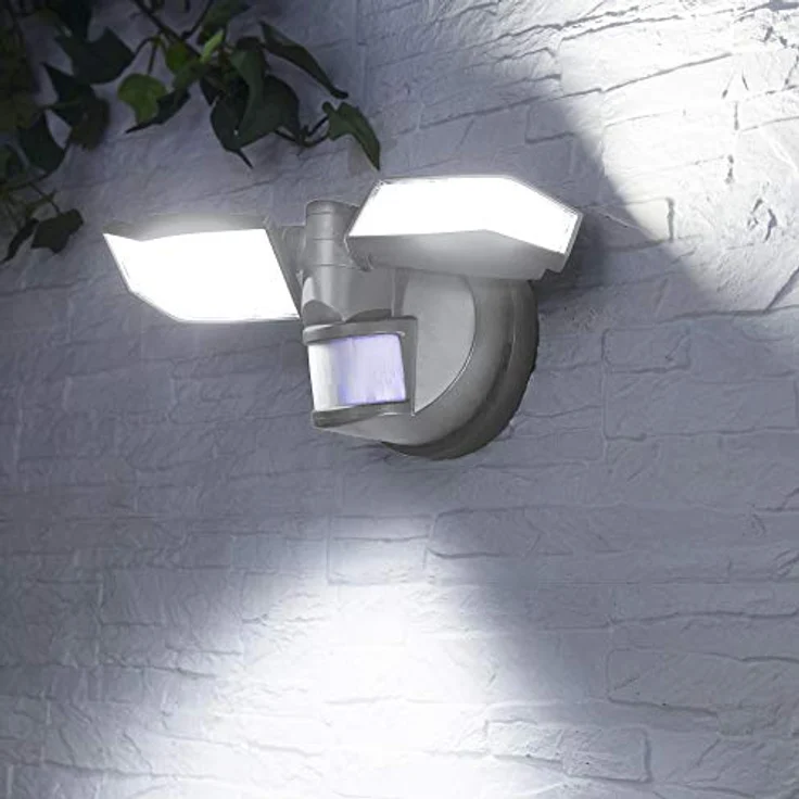 Northpoint LED Wandstrahler Bewegungsmelder 2 Fluter-Köpfe Schwenkbar Batterie 400L – Bild 6