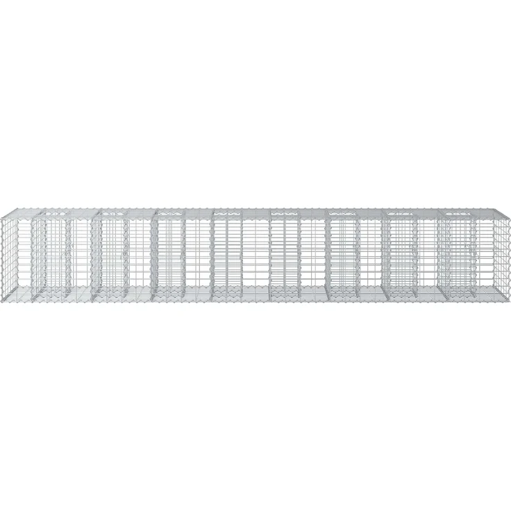 vidaXL Gabionen-Hochbeet 2 stk. 340 x 60 x 55 cm Verzinkter Stahl 3422230 – Bild 6