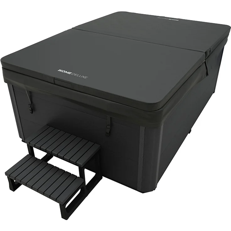 HOME DELUXE Outdoor-Whirlpool 'Sunset', 220 x 156 cm, für 3 Personen, mit Treppe & Thermoabdeckung – Bild 4