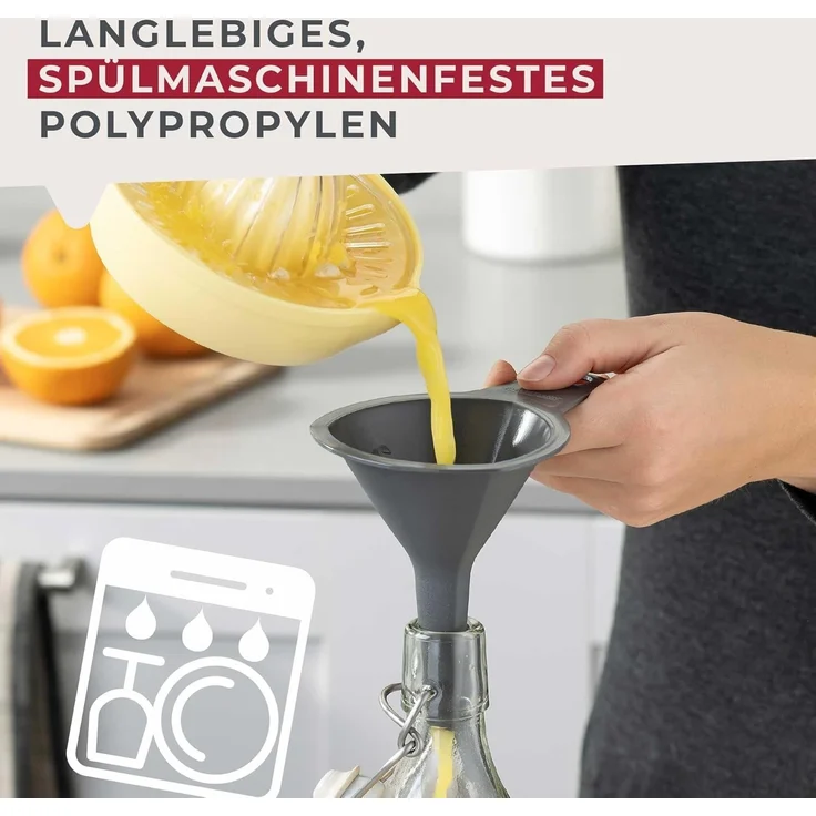 FACKELMANN Trichter Set, Küchentrichter, Universaltrichter, Fülltrichter, Einfüllhilfe – Bild 6