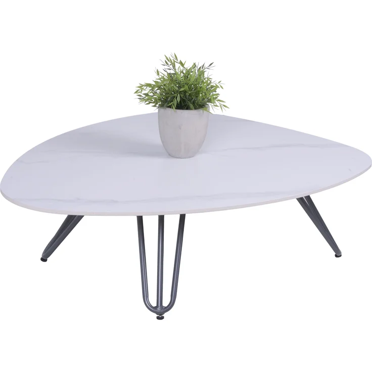Gartentisch KARL - Aluminium, gesinterter Stein, Grau, 88 x 110 x 31,5 cm | Terrassentisch Wetterfest Outdoor Tisch – Bild 1