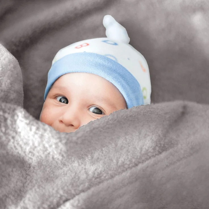 Babydecke Krabbeldecke Schmusedecke Kuscheldecke für Kleinkinder, flauschig weich nach ÖKO-TEX Standard 100 in vielen verschiedenen Ausführungen verfügbar in vielen Grüßen und Farben (ca. 70x100 cm / hellgrau - silbergrau) – Bild 2
