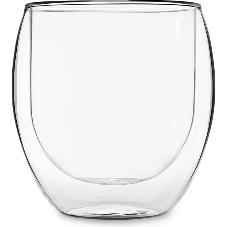 DUOS Jumbo doppelwandiges Glas | Thermoglas | 2 x 310 ml & 410 ml | Trinkglas | Espressoglas, Teeglas, Shotglas | für heiße und kalte Getränke | Borosilikatglas| hitze- und kältebeständig | handgemacht | spülmaschinenfest | Schwebe-Effekt Transparent – Bild 7