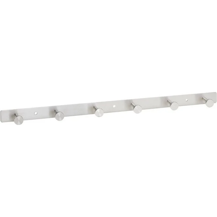 SO-TECH® Garderobenleiste Hakenleiste JOEL echt Edelstahl Garderobenhaken Wandhaken (2 St), mit 8 Haken - Länge 610 mm – Bild 2