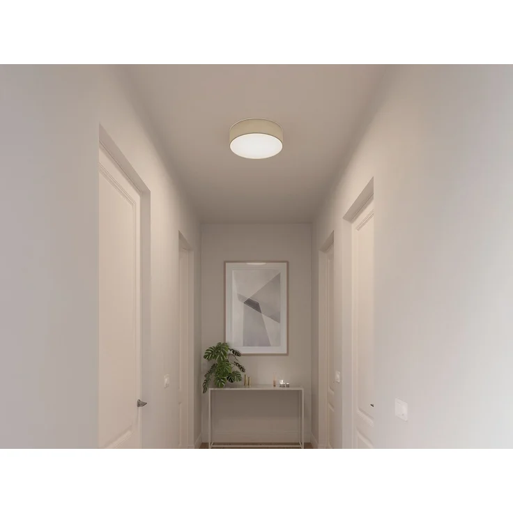Deckenlampe CEILING DREAM, Leinen Stoffschirm / Abdeckung satiniert, Ø 40cm – Bild 5