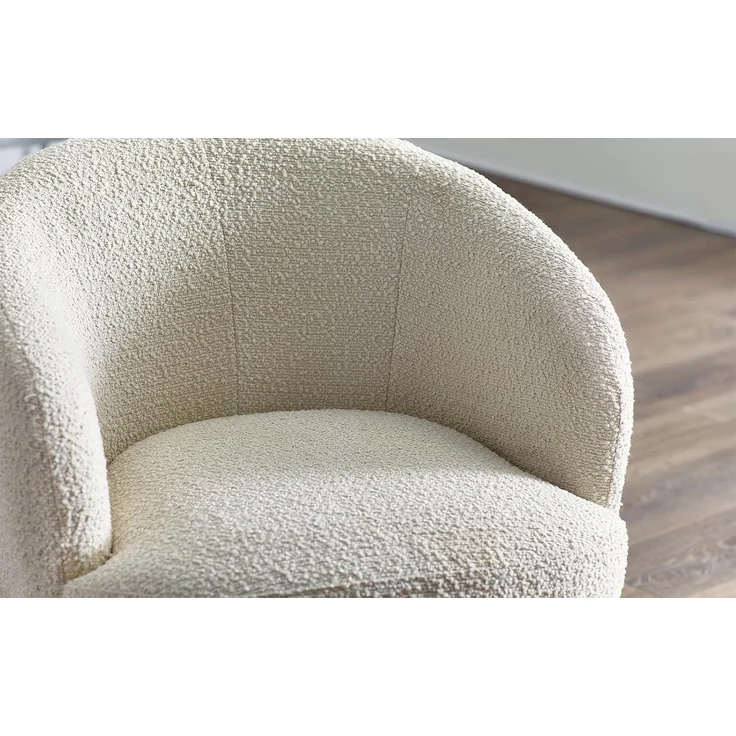 Julian Bowen Gigi Boucle Akzentstuhl, Elfenbein, 76,5 x 72 x 74 – Bild 5