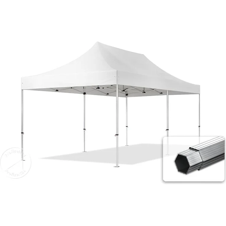 3x6 m Faltpavillon PROFESSIONAL Alu 40mm, weiß – Bild 1