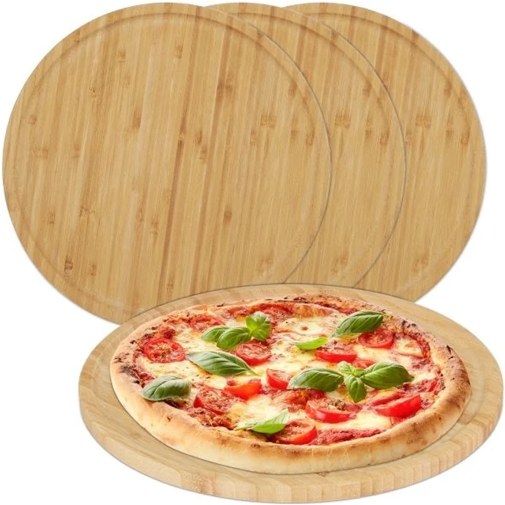 Bambus Pizzateller im 4er Set 10046302 – Bild 1