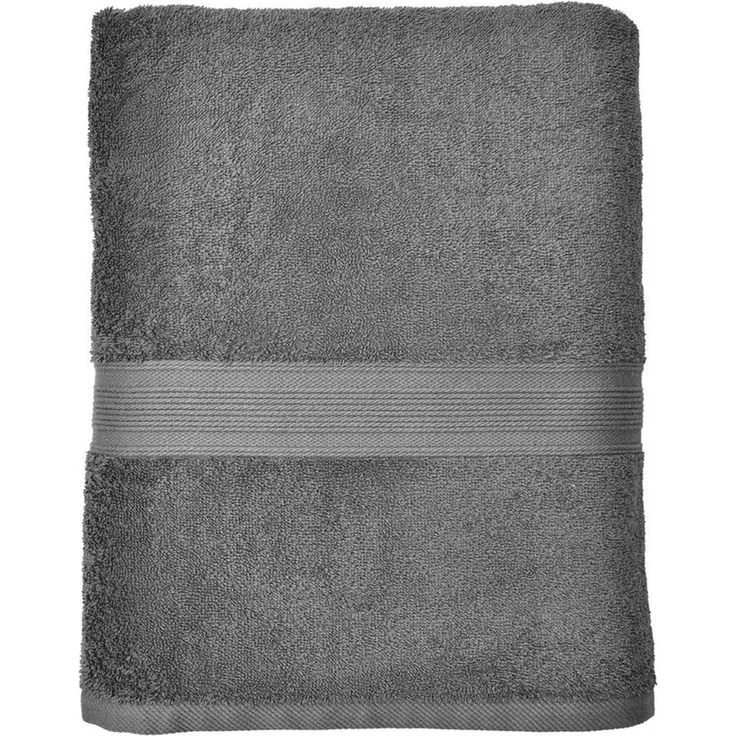 leevitex® Saunatuch, 80x200 cm, 100% Baumwolle, saugstark und fusselfrei, Frottee (1-St), OEKO-TEX® STANDARD 100 zertifiziert, gestreifte Bordüre – Bild 2