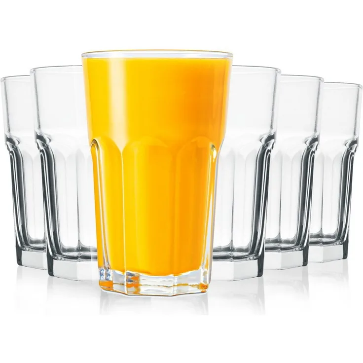 KONZEPT Gläser-Set 270ml, Ideal als Trinkgläser, Wassergläser, Saftgläser, Cocktailgläser, 12-tlg, 6/12 tlg. für Latte Macchiato, Wasser, Saft & Cocktails