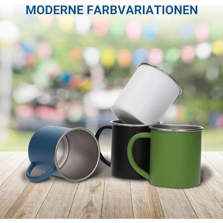 elasto Becher ADVENTURA Outdoor Trinkbecher aus Edelstahl 340ml BPA-frei, Kaffeebecher, Teetasse, camping Zubehör, Becher mit Henkel, robust – Bild 6