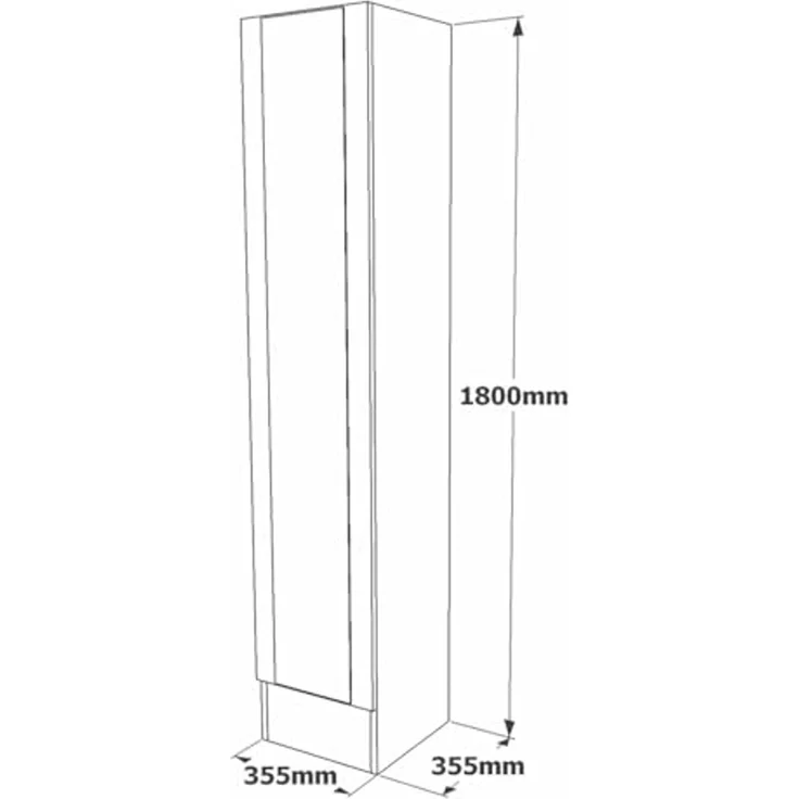 Dmora Flurregal Menkaure 35,5x35,5x180 cm Braun 3 Böden – Bild 2