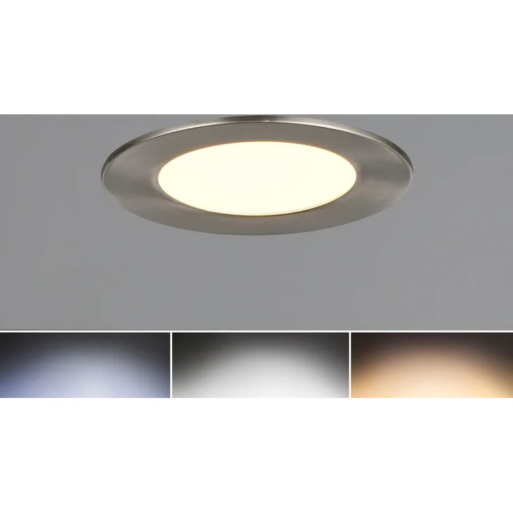 LED Einbaustrahler VIRUNGA 230V dimmbar, 3 Lichtfarben für Badezimmer, Ø 11cm
