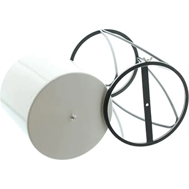 2x Übertopf "Retro" mit Metallgestell, schwarz und Pflanztopf in creme, Pflanzgefäß, Blumentopf, Pflanzkübel, Blumentopfständer – Bild 4