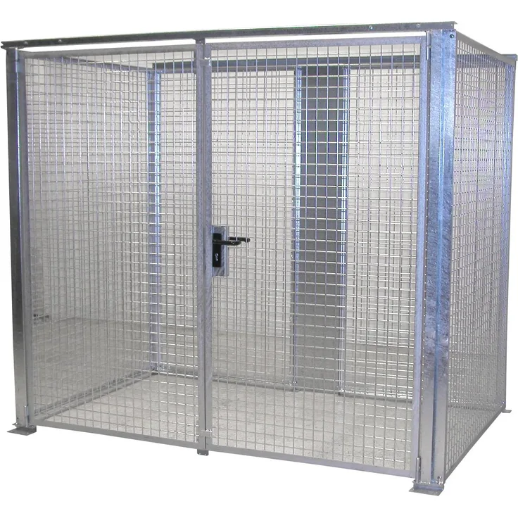 Bauer Gasflaschen-Container GFC-M3-DF, ohne Dach Doppelflügeltor für 60x Gasflaschen Ø 230 mm