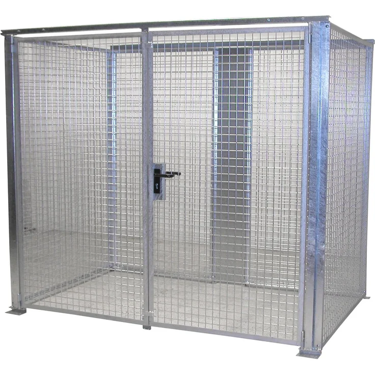 Bauer Gasflaschen-Container GFC-M3-DF, ohne Dach Doppelflügeltor für 60x Gasflaschen Ø 230 mm