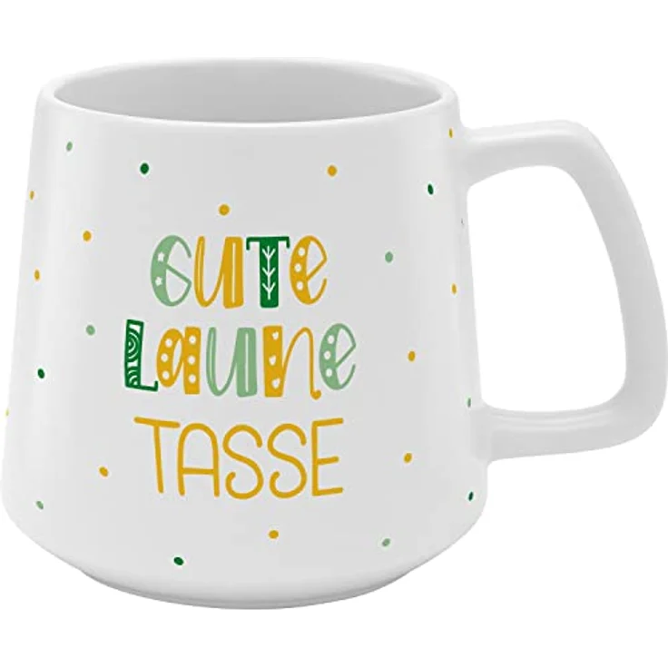 GRUSS & CO Tasse konisch "Gute Laune Tasse" | Steinzeug, 43 cl, mehrfarbig | Geschenk Freunde | 48446 – Bild 2