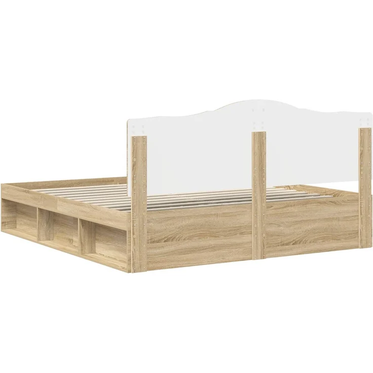 vidaXL Bettrahmen Sonoma 200 x 200 cm Massives Kiefernholz 3413265 – Bild 8
