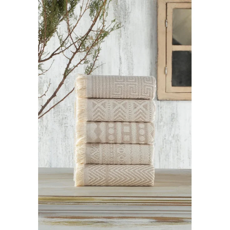 L'Essentiel Maison Handtuch Set Maya, Baumwolle (Set, 5-St), 5-teilige Handtuch-Set 38x65 Maschinenwaschbar, antibakteriell – Bild 2