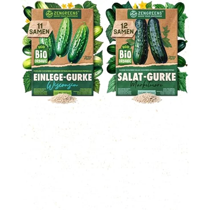 ZenGreens® - Bio Gurkensamen im 6er Set - 6 Gurken Samen für den einfachen Anbau im Garten, Balkon oder Hochbeet - Pflanzensamen - Saatgut – Bild 14