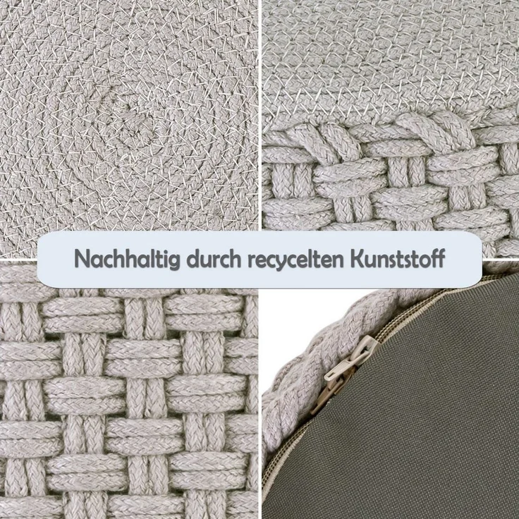 Amagohome Sitzhocker Hocker Sitzhocker Merino Pouf indoor outdoor ø40 H45cm Sitzpouf nachfü, Bezug abnehmbar u. bei 30° Feinwäsche waschbar! – Bild 4