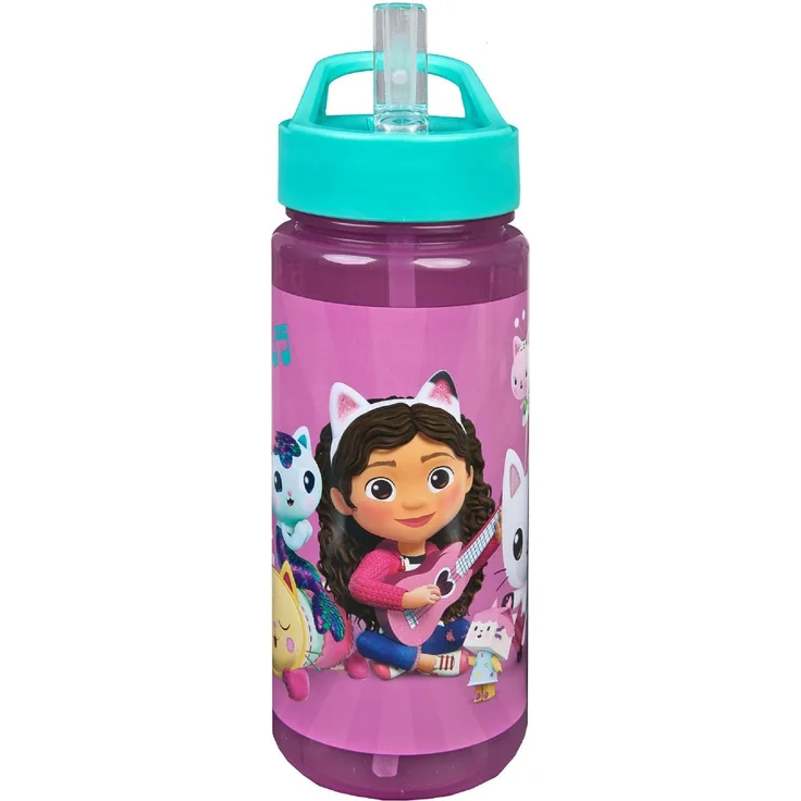 Gabby's Dollhouse Trinkflasche – 500 ml Kinderflasche mit farbenfrohem Design